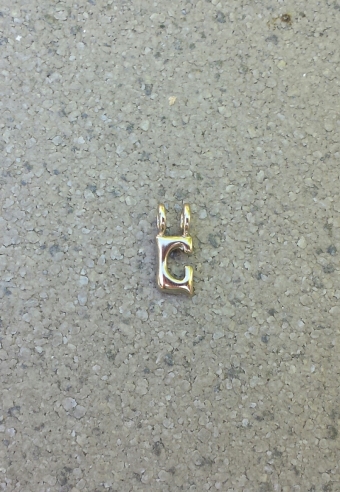 Naam-Letter G vintage style zilver