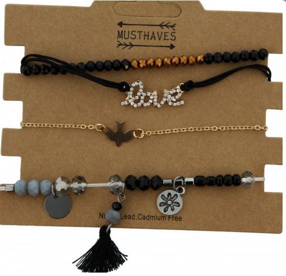 Armband set a 4 Love & Beads