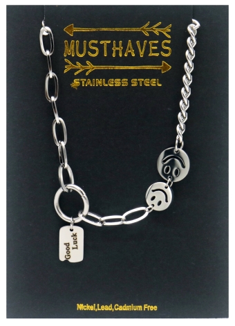 Armband Goodluck & Smileys st-steel zilver 2