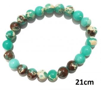 Armband serpentine stone kralen 21 cm