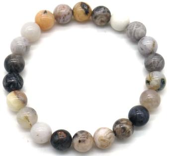 Armband bamboo stone kralen 19 cm