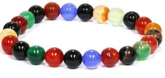 Armband kralen quartz natuursteen multicolor