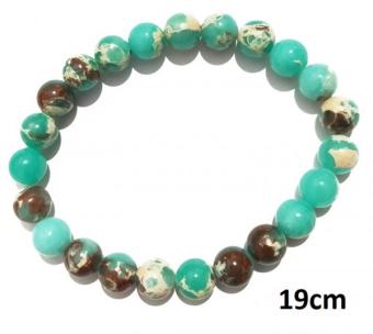 Armband serpentine stone kralen 19 cm