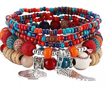 Armband Boho set a 5 multicolor