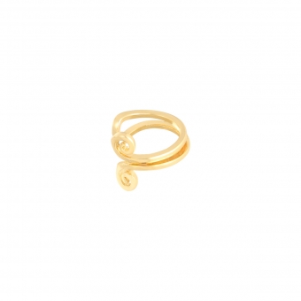 Earcuff Curly Fantasy goud