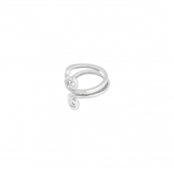 Earcuff Curly Fantasy zilver