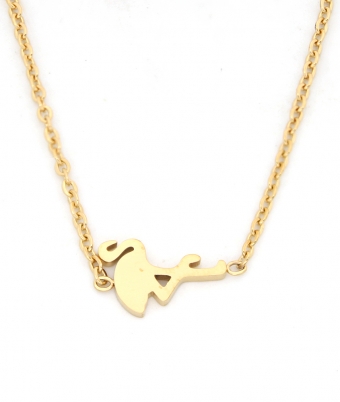 Enkelbandje Flamingo rvs goud