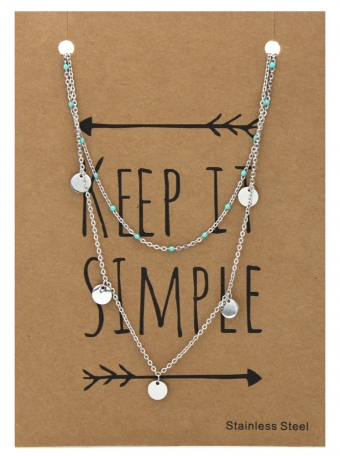 images/productimages/small/ketting-2-laags-muntjes-rvs-zilver-turquoise-2.jpg