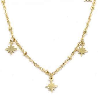 Ketting 7 Stars stainless steel goud