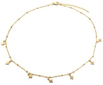 Ketting 7 Stars stainless steel goud 2