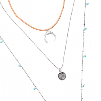 Ketting Boho 3 laags Buffalo 2
