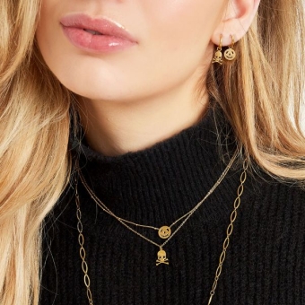 Ketting fijn Spook stainless steel goud 2