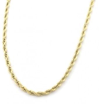 Ketting schakel gedraaid stainless steel goud