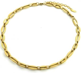 Ketting grote 9x13 mm schakel stainless steel goud 2