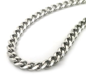 Ketting grote 1 cm schakel stainless steel zilver 2