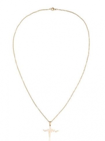 Ketting Heartbeat stainless steel goud 2