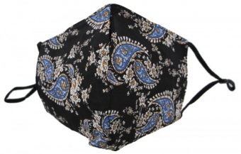 mondkapje katoen bandana-print zwart