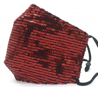 Mondkapje glitter rood 2