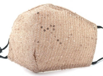 Mondkapje glitter rose-goud