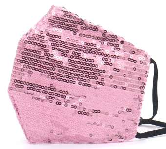 Mondkapje glitter roze 2