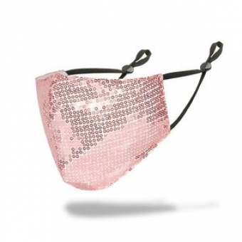 Mondkapje glitter roze