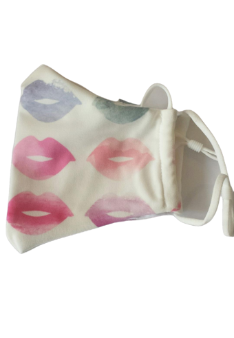 Mondkapje kiss wit-multicolor