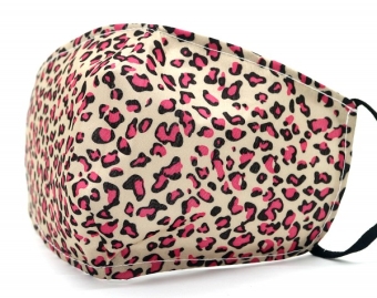 Mondkapje luipaardprint roze