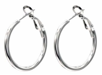 Oorbellen Hoops 2,5 cm st-steel zilver