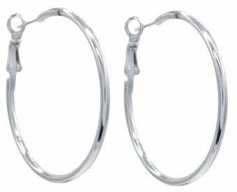 Oorbellen Hoops 4 cm st-steel zilver