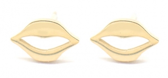 Oorbellen kiss stainless steel goud