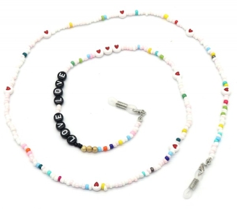 Zonnebrilkoord Love & kraaltjes multicolor