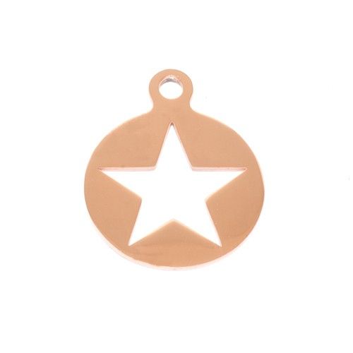 Charm koper Star voor Pinkiezz Muntketting