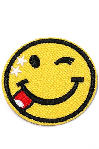 Jeans Patch Crazy Smile