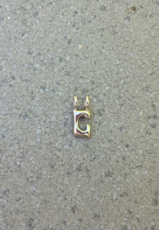Naam-Letter G vintage style zilver
