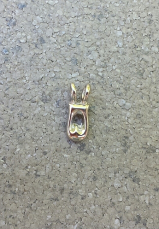 Naam-Letter Q vintage style zilver