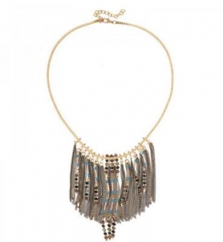 Ketting Indian Chain Strings goud-multi