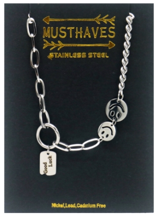 Armband Goodluck & Smileys st-steel zilver 2