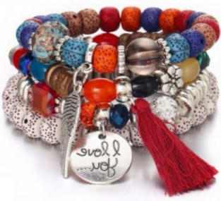 Armband Boho sel a 4 stuks Love multicolor 2