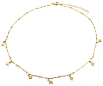Ketting 7 Stars stainless steel goud 2