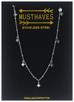 Ketting 7 Stars stainless steel zilver 3