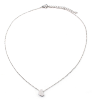 Ketting fijn Hart stainless steel zilver 2