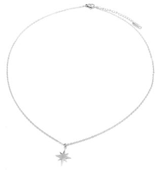 Ketting noorderster rvs zilver 3