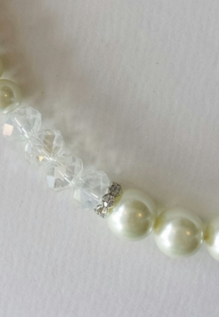Ketting parel-kristal wit 3