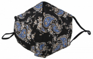 mondkapje katoen bandana-print zwart