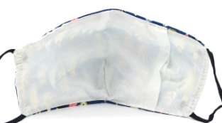 mondkapje katoen feathers blauw 3