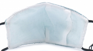 achterkant mondkapje glitter blauw