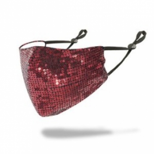 Mondkapje glitter rood