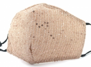 Mondkapje glitter rose-goud