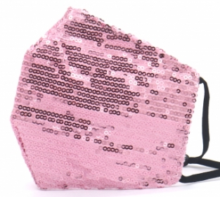Mondkapje glitter roze 2