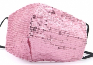 Mondkapje glitter roze 3